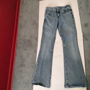 Y2K Silver Bootcut Light Blue Jeans